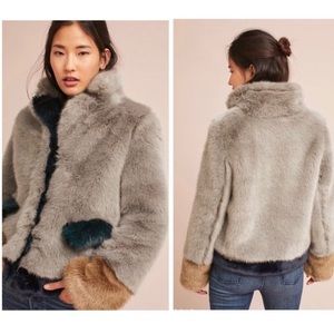 Anthropologie Molliolli Faux Fur Jacket